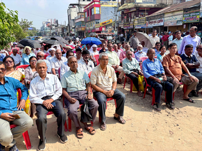 Government Pensioners Association organized street meeting at Agartala on November 11 in support of their demands.
